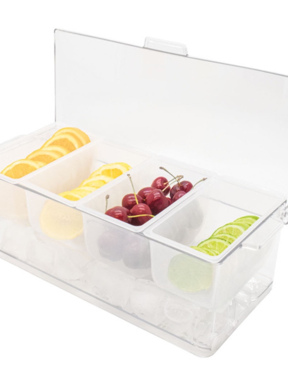 Crofton Clear Condiment Caddy with Removable Trays - Clear